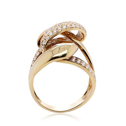 Gin & Grace 18K Yellow Gold Natural Diamond Ring for women | Ethically, authentically & organically sourced Round-cut Diamonds hand-crafted jewelry for her | Diamond Ring for women.