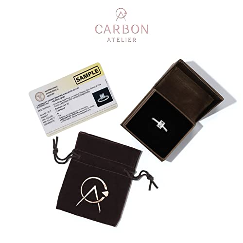 Carbon Atelier IGI Certified 1/4 to 1 Carat Princess Cut Lab Grown Diamond Square Solitaire Pendant Necklace for Women in 14k Gold (G-H, VS1-VS2, cttw) on 18 Inch Long Chain with Lobster Claw