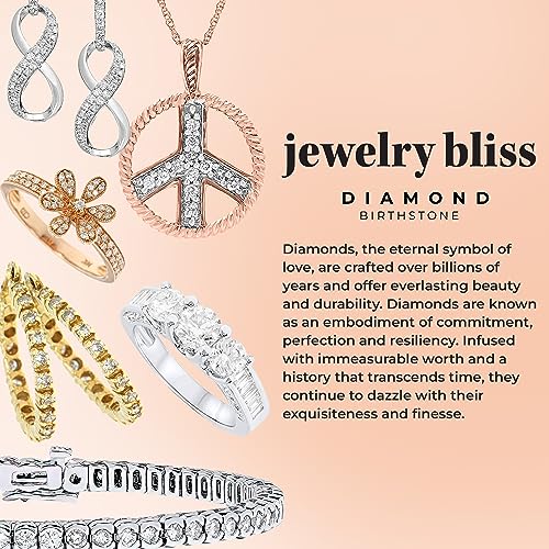 Jewelry Bliss 1 1/3 Carat Natural Diamond Three Stone Ring, 14k Yellow Gold Engagement Anniversary Ring For Women Size 6.75