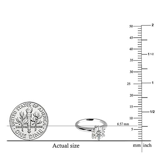 Dazzlingrock Collection IGI Certified 2.02 Carat (ctw) 14K Round Diamond Ladies Solitaire Ring 2 CT, White Gold