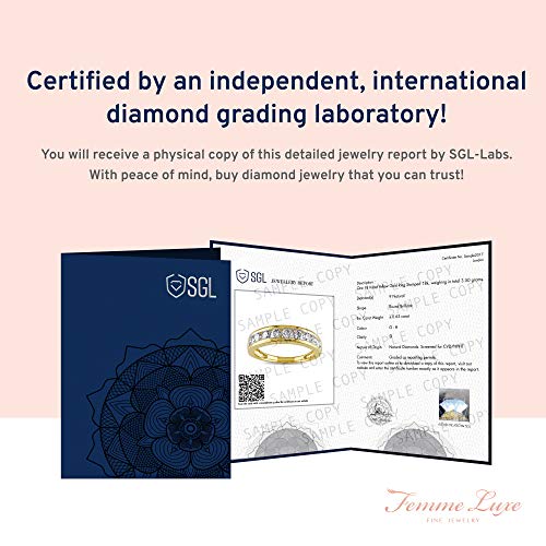 Femme Luxe 14K White Gold Diamond Tennis Bracelet for Women, Certified 5 ct. t.w. Lab-Grown Diamond, 7 inch