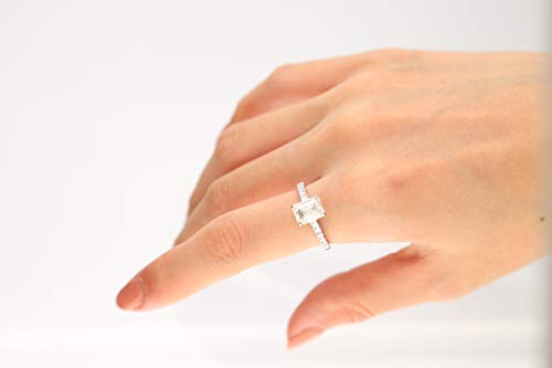 Gin & Grace 14K White Gold Genuine Lab Grown 2.02 ct Diamond Daily Work Wear Jewelry for Women Gifts for Her