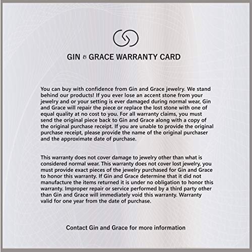 Gin & Grace 14K White Gold Genuine Lab Grown 2.02 ct Diamond Daily Work Wear Jewelry for Women Gifts for Her