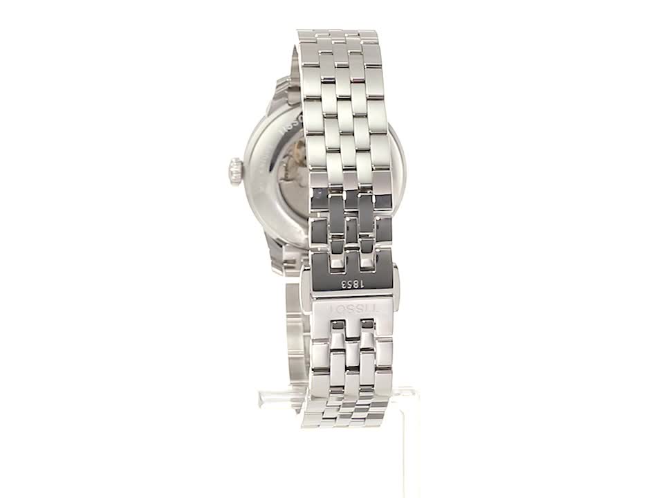 Tissot Womens Le Locle 316L Stainless Steel case Swiss Automatic Watch, Grey, Stainless Steel, 14 (T0062071112600)