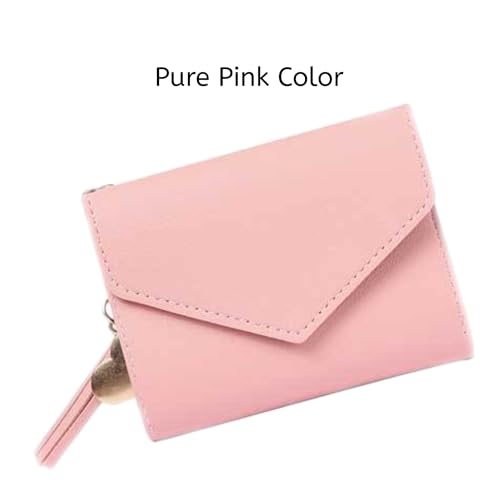ICEMOB Women s Coin Wallet Compact Coin Purse with ID Window and RFID Blocking,Pink