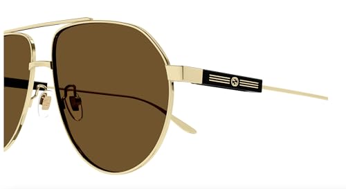 Gucci GG1311S Pilot Aviator Shape Sunglasses + Bundle with eSHADES Luxury Eyewear Kit
