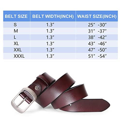 SUOSDEY Fashion Womens Genuine Leather Belt, Cowhide Waist Belt with Pin Buckle for Jeans Pants