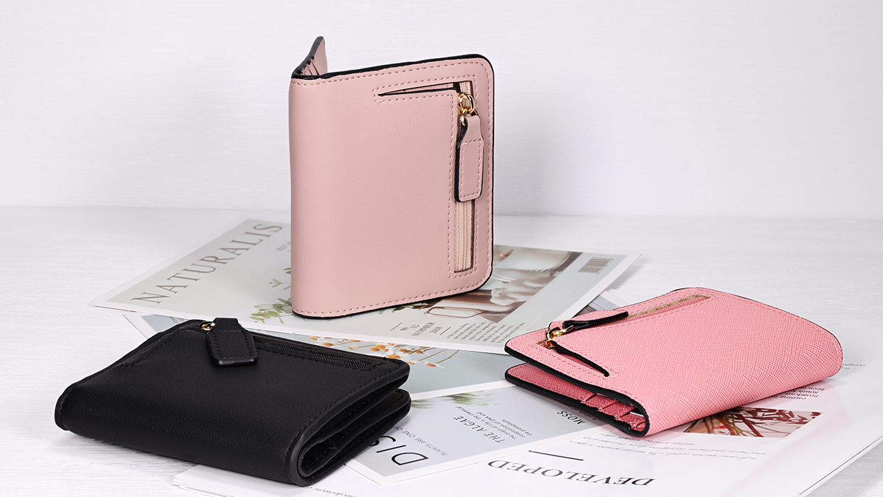 Toughergun Womens Rfid Blocking Small Compact Bifold Luxury Genuine Leather Pocket Wallet Ladies Mini Purse with ID Window