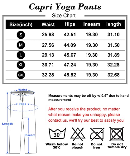 ASIMOON Womens Capri Yoga Pants Wide Leg Drawstring Lounge Pants Loose Comfy Workout Capris Sweatpants with Pockets