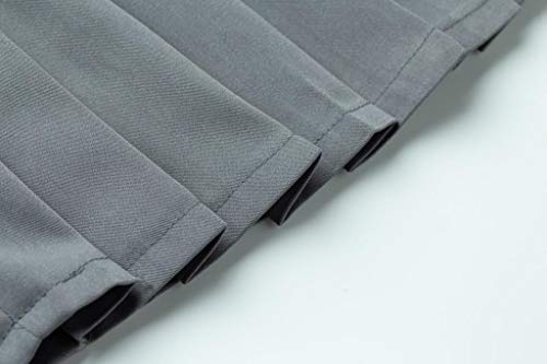 Elibelle Women s Japan High Waisted Tartan Pleated Dance Cosplay Costumes Skirt with Socks