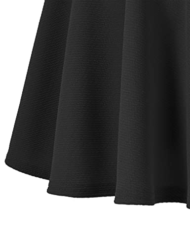 Urban CoCo Women s Basic Versatile Stretchy Flared Casual Mini Skater Skirt