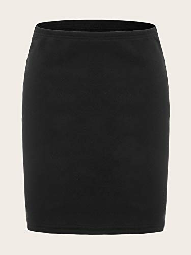 Verdusa Women s Basic High Waisted Pencil Bodycon Short Skirt