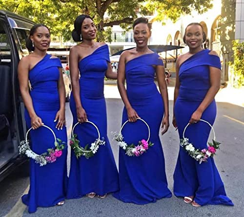 One Shoulder Bridesmaid Dresses Long Womens Mermaid Bridesmaids Dress for Wedding