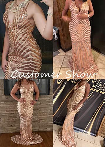 Ohvera Women s Off Shoulder Sequined Long Sleeve Party Cocktail Evening Prom Gown Mermaid Maxi Long Dress