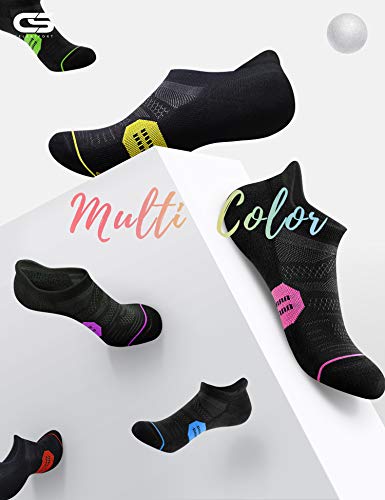 CS CELERSPORT 6 Pack Women s Ankle Running Socks Cushioned Low Cut Tab Athletic Socks
