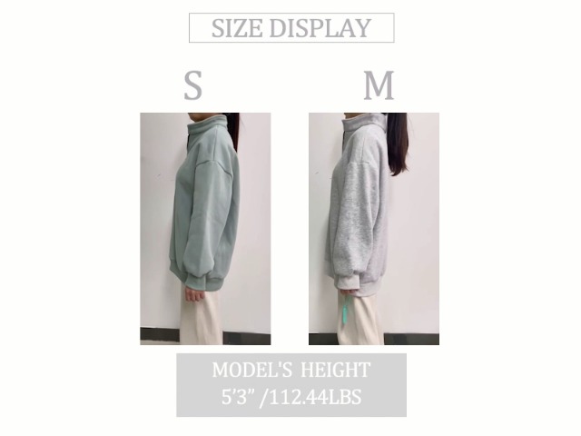 Trendy Queen Womens Oversized Half Zip Pullover Long Sleeve Sweatshirt Quarter Zip Hoodie Sweater Teen Girls Fall Y2K Clothes