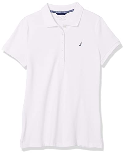 Nautica Women s 5-Button Short Sleeve Cotton Polo Shirt