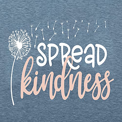 Spread Kindness T Shirt for Women Summer Dandelion Graphic Tees Casual Funny Sayings Letter Printed Cute Shirts Tops
