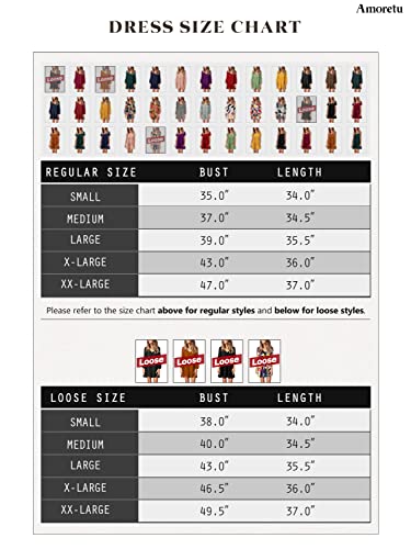 Amoretu Women Summer Tunic Dress V Neck Casual Loose Flowy Swing Shift Dresses