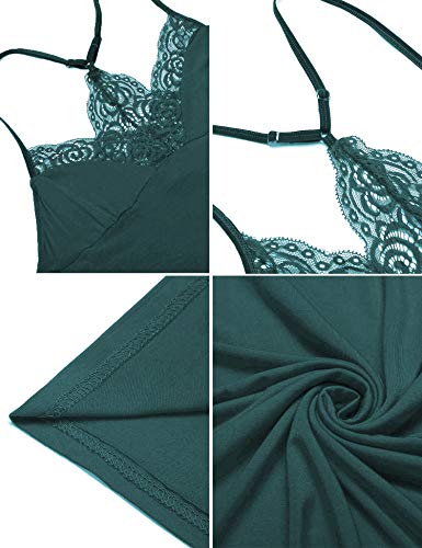 Ekouaer Womens Chemises Nightgown Full Slip Sleep Dress Lace Lounge Sleepwear Dress