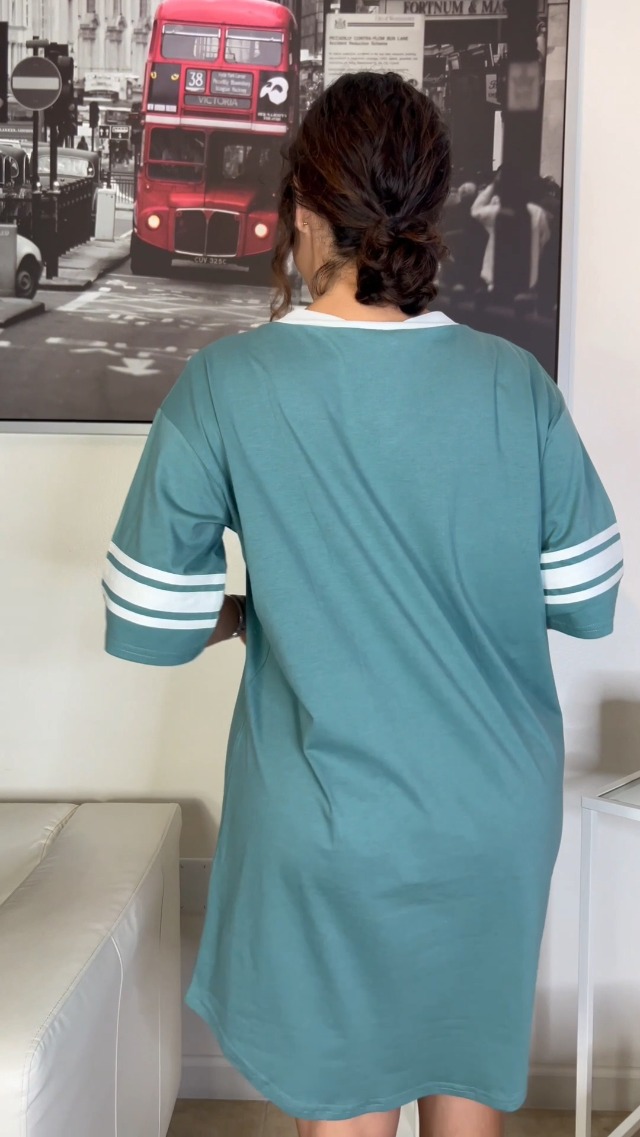 Ekouaer Women s Nightgown, Cotton Novelty Sleepshirts V Neck Short Sleeve Sleep Shirt Loose Comfy Pajama Sleepwear S-XXL