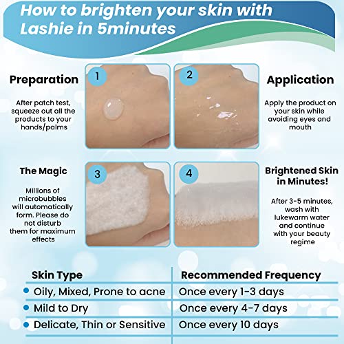 Lashie Bubble Mask (20-pack) CERAGEM HEALTH & BEAUTY – Brightening, Pore Cleansing & Hydrating Foaming Facial Mask – Pore-Minimizing / Anti-Wrinkle / Clear Complexion – K-BEAUTY: Highly Effective Korean Skincare