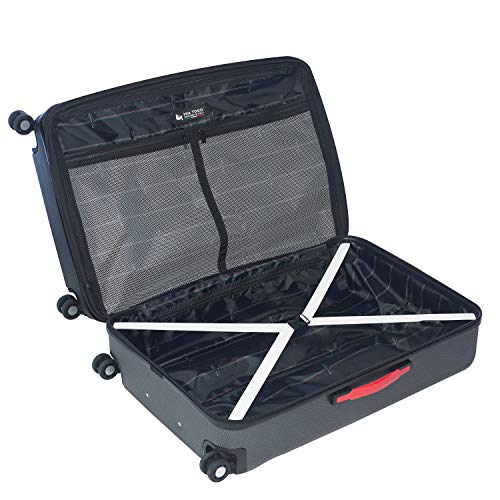 Mia Toro Italy Esotico Hardside Spinner Luggage 3 Piece Set, Red, One Size