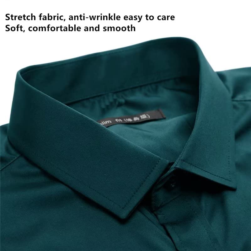 Wangyue Men s Long Sleeve Dress Shirts Casual Button Down Shirts Regular Fit Formal Dress Shirts with Pockets