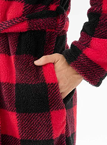 DAVID ARCHY Men s Soft Fleece Plush Robe Full Length Long Bathrobe
