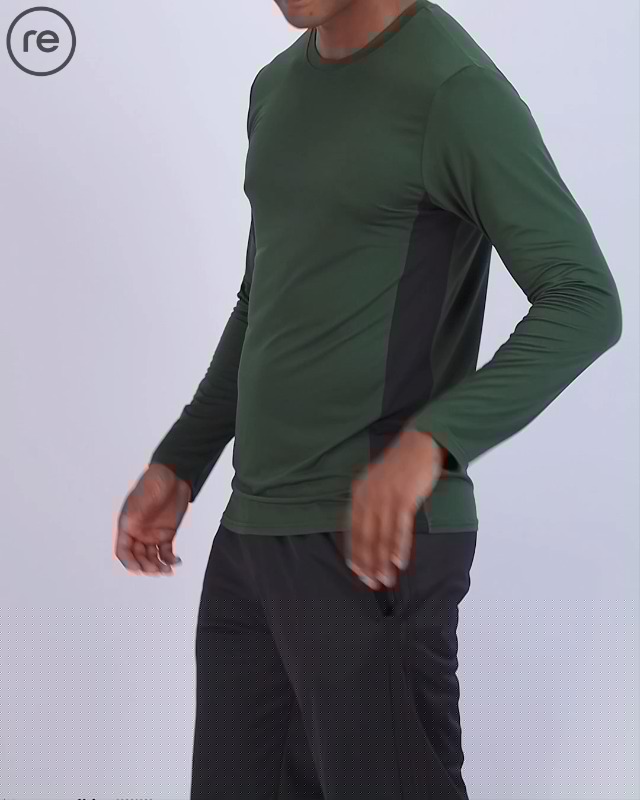 4 Pack: Men s Dry-Fit Moisture Wicking Performance Long Sleeve T-Shirt, UV Sun Protection Outdoor Active Athletic Crew Top