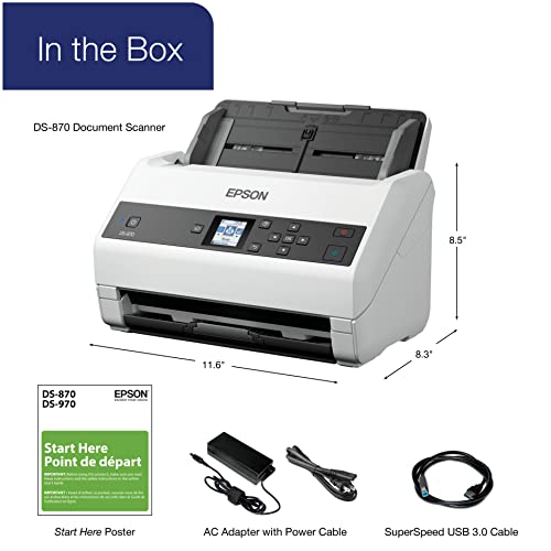 Epson America DS870 Document Scanner - B11B250201 (Renewed)