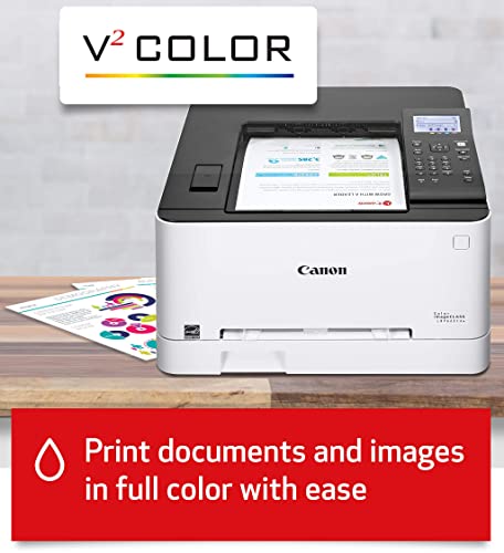 Canon Color imageCLASS LBP622Cdw Wireless Single-Function Laser Printer - Print only - 5-line LCD, 22 ppm, 600 x 600 dpi, 1GB Memory, Auto 2-Sided Printing, 8.5 x 14, Ethernet, BROAG Printer Cable