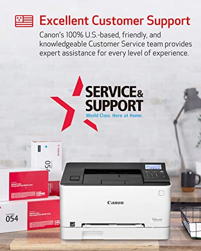 Canon Color imageCLASS LBP622Cdw Wireless Single-Function Laser Printer - Print only - 5-line LCD, 22 ppm, 600 x 600 dpi, 1GB Memory, Auto 2-Sided Printing, 8.5 x 14, Ethernet, BROAG Printer Cable