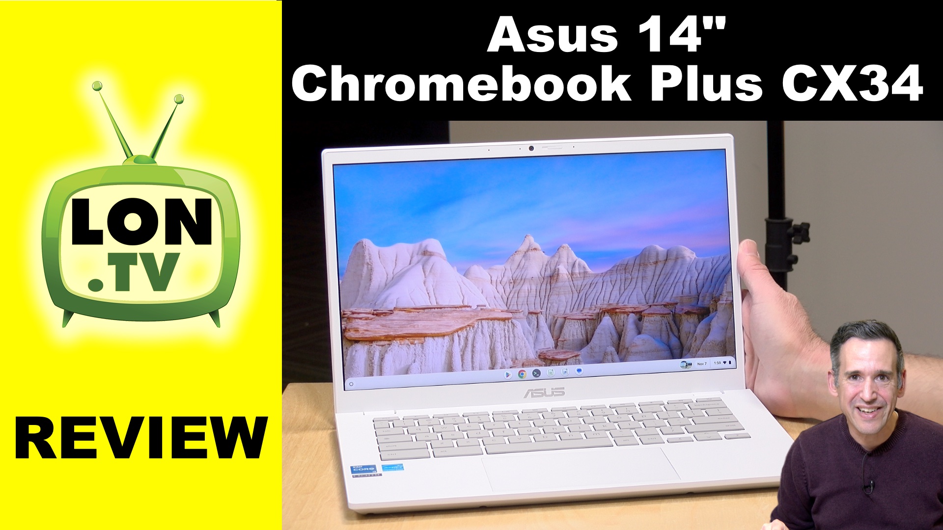 ASUS Chromebook Plus CX34 Laptop, 14