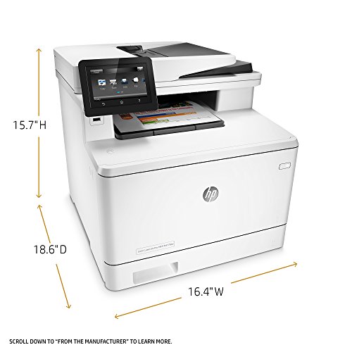 HP LaserJet Pro M477fdw All-in-One Wireless Color Laser Printer with Double-Sided Printing, Amazon Dash Replenishment ready (CF379A)