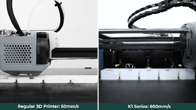 Official Creality K1 3D Printer - 600 mm/s High-Speed, Upgraded 0.1 mm Smooth Detail, Auto Leveling, Dual Fans Cooler, Straight Out of The Box for Beginners, Printing Size 8.66x8.66x9.84 inch
