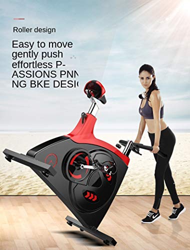 JAHH Mute Leather Belt Commercial Exercise Bike Sports Fitness Bike Household Exercise Bike Gym Only Bicycle