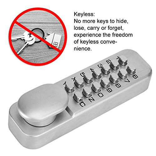 ALREMO HUANGXING - Combination Lock, Fireproof with Flexible Handle Smart Coded Lock Inductive Lock Keypad Door Lock, for Home Hotel Warehouse Office