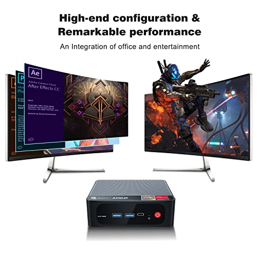 Beelink SER3 Mini PC,AMD Ryzen 7 3750H Processor,Mini Computer with 16G DDR4 RAM/500GB M.2 NVME 2280 SSD,4K FPS/Dual HDMI+Type-C/WiFi 5/BT4.0/Support Auto Power On