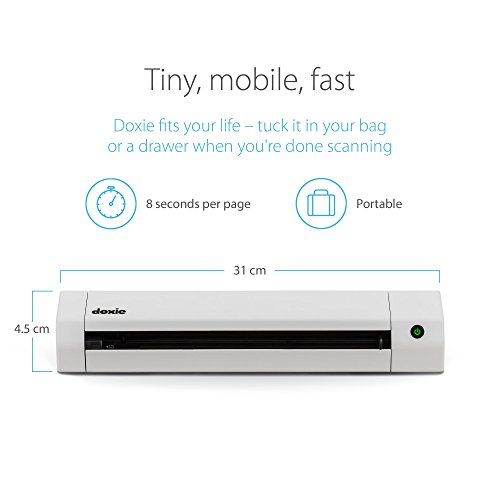 Doxie Go SE - The Intuitive Portable Document Scanner with Rechargeable Battery and Easy Software for Home, Office, or Work from Home