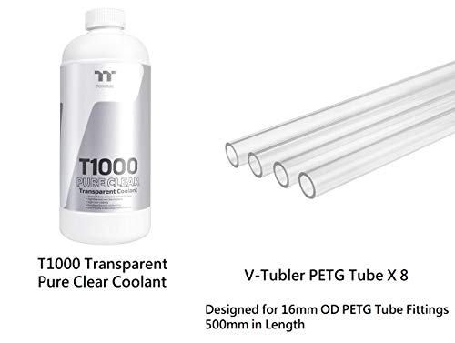 Thermaltake Pacific CL360 Max D5c Res/Pump 16.8 Million Color RGB (Alexa, Razer Chroma) Software Enabled Copper Radiator PETG Hard Tube Water Cooling Kit CL-W259-CU00SW-A