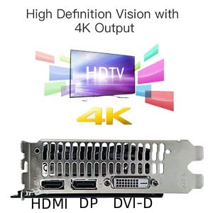 ZER-LON AMD Radeon RX 580 Graphic Cards, 8GB 256Bit 2048SP GDDR5 1284/7000MHz, DP HDMI DVI-Output, PCI Express 3.0 with Dual Fan for Office and PC Gaming