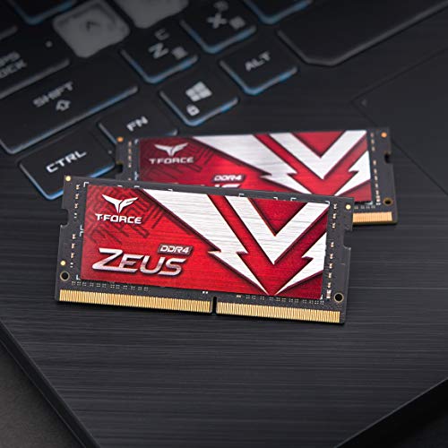 TEAMGROUP T-Force Zeus DDR4 SODIMM 32GB (2x16GB) 3200MHz (PC4-25600) 260 Pin CL16 Laptop OC Memory Module Ram - TTZD432G3200HC16FDC-S01