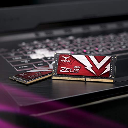 TEAMGROUP T-Force Zeus DDR4 SODIMM 32GB (2x16GB) 3200MHz (PC4-25600) 260 Pin CL16 Laptop OC Memory Module Ram - TTZD432G3200HC16FDC-S01