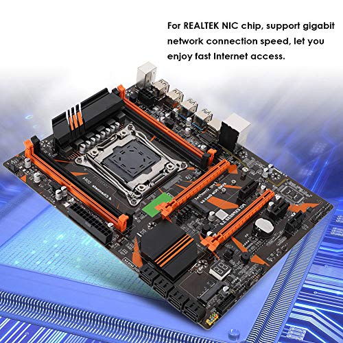 X99 LGA2011-3 DDR4 Computer Motherboard Mainboard, Intel LGA2011 V3 Gaming Motherboard with NVME M.2, Four Channels DDR4 ECC/REG RAM i7 Processor