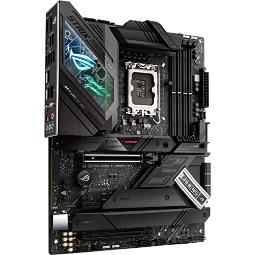 ASUS ROG Strix Z690-F Gaming WiFi 6E LGA1700(Intel 12th Gen) ATX Gaming Motherboard(PCIe 5.0,DDR5,16+1 Power Stages,2.5Gb LAN,BT v5.2,Thunderbolt 4,4xM.2,Front Panel USB 3.2 Gen 2x2 Type-C Connector)