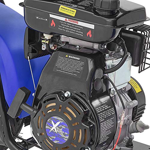 XtremepowerUS Pro-Series 99cc 3.5HP Gas Powered Off Road Trail Bike Dirt Bike Ride One Bike, Mini Bike for Adults & Kids Over Age 13+, Blue