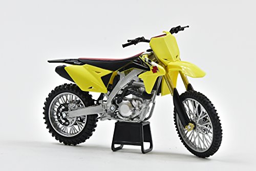 New-Ray 1/12 Suzuki RM-Z450 2014 Suzuki Motocross / Off-Road Bike, Yellow, (57643)