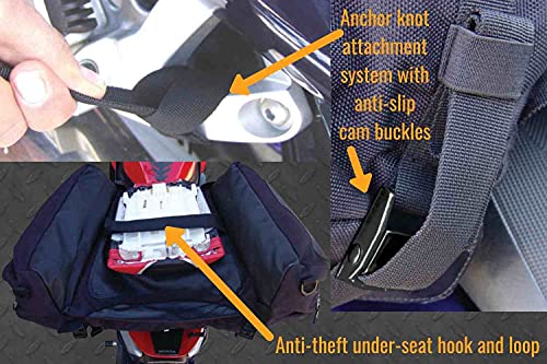 GEARS Navigator Motorcycle Tail Bag | Water Resistant, Anti-Scratch Base, and Durable Luggage for Motorcycle, Sport Bike, and Adventure-Touring Bike