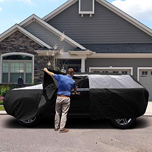 Titan Jet Black Poly 210T Car Cover for Mid-Size SUV 188-206